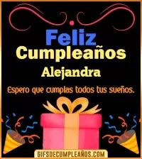 GIF Mensaje de cumpleaños Alejandra